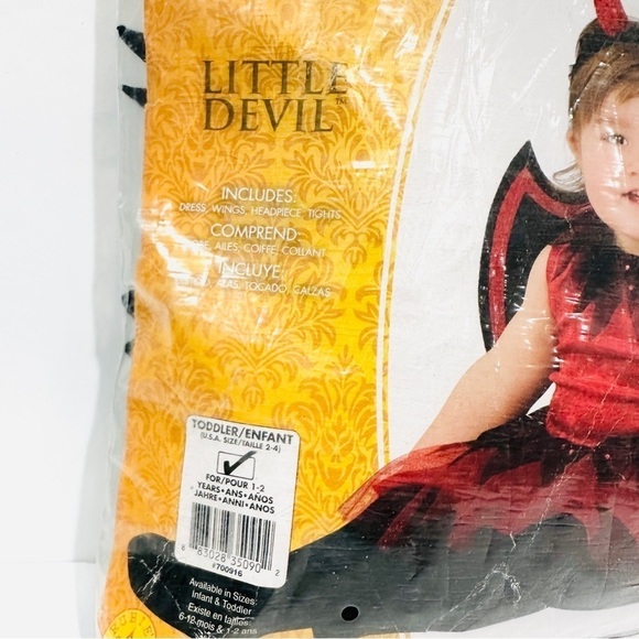 Rubies Opus Collection Little Devil Infant Toddler 4pc Halloween Cosplay Costume - Picture 9 of 10